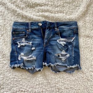 Ripped American Eagle Jean Shorts